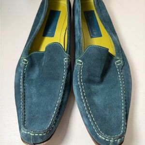Coach Teal Suede Loafers
